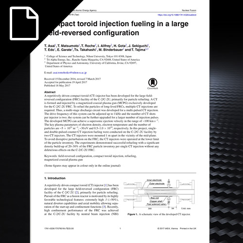 Compact Toroid Injection Fueling in a Large Field-Reversed Configuration