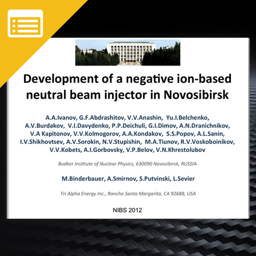 Development of a negative ion-based neutral beam injector in Novosibirsk