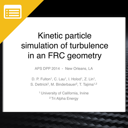 Kinetic particle simulation of turbulence in an FRC geometry