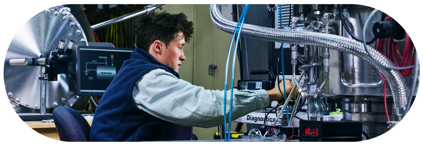 A technician working at TAE Technologies