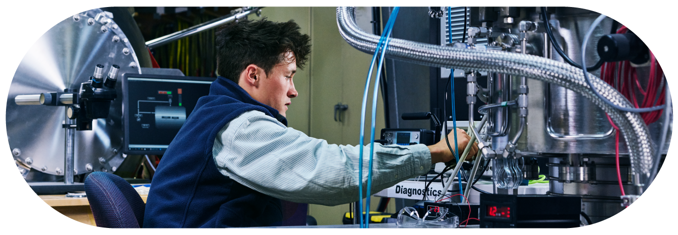 A technician working at TAE Technologies