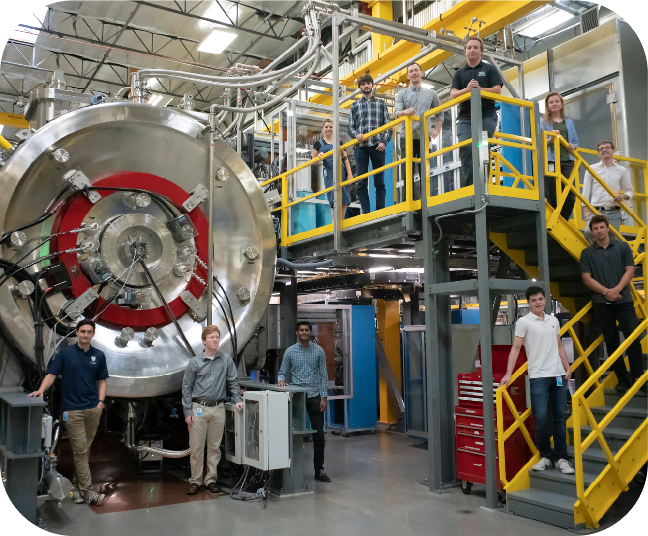 Scientists in the fusion control room at TAE Technologies